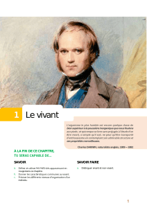 Le vivant : biologie des organismes vivants