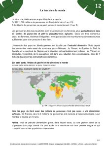 La faim dans le monde : Dossier p&eacute;dagogique