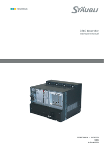 St&auml;ubli CS8C Controller Instruction Manual