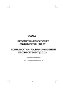 Module IEC et CCC : Communication pour le changement de comportement