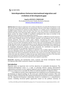 Interdependence of International Migration and Development Gaps