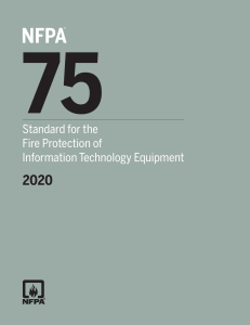 NFPA 75 2020: Fire Protection of IT Equipment Standard