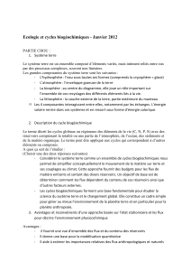 Manuel d'&eacute;cologie et cycles biog&eacute;ochimiques - Janvier 2012