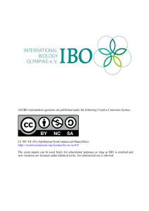 IBO Theoretical Exam Part A 2024 Biology Questions