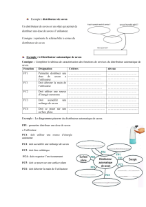 Analyse fonctionnelle : Fiche d'exercice distributeur de savon & gyropode