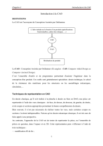 Introduction &agrave; la CAO : Conception Assist&eacute;e par Ordinateur