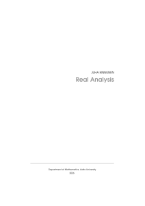 Kinnunen - Real Analysis