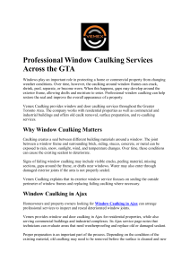Window Caulking in Markham