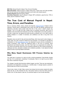 Manual Payroll in Nepal  Time, Errors & Penalties