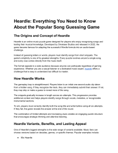 Heardle  Everything You Need to Know About the Popular Song Guessing Game