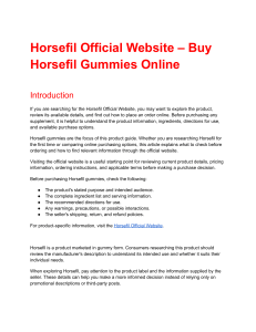 Horsefil Official Website &ndash; Buy Horsefil Gummies Online