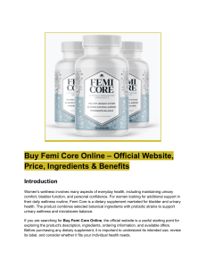 Buy Femi Core Online &ndash; Official Website, Price, Ingredients & Benefits