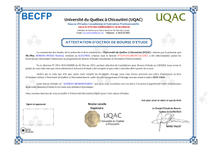 ATTESTATION BOURSE D'ETUDE BECFP  KOMANA MUKAZ Benford