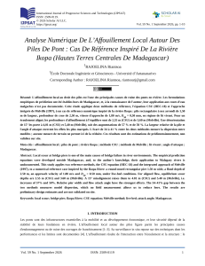 Analyse num&eacute;rique de l'affouillement local des piles de pont - Ikopa