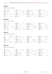 Math Revision Exercises Worksheet for 6th Grade - Arithmetic Practice